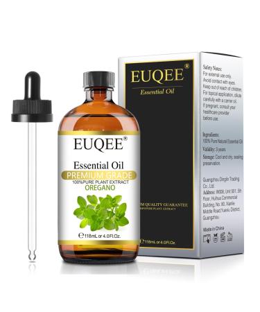 EUQEE Oregano Essential Oil 118ml Pure Essential Oils Natural Oregano Oil Essential Oils for Diffusers for Home Aromatherapy Relax Oregano 118.00 ml (Pack of 1)