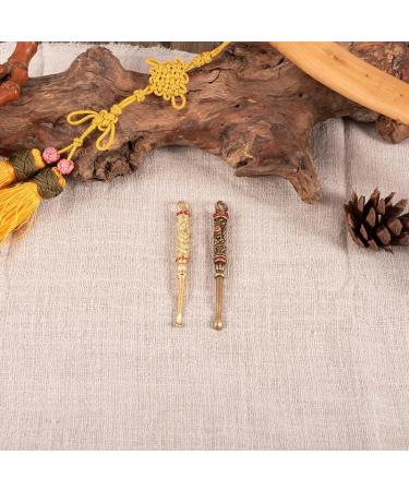 Yannies Ear Wax Removal Tool - Retro Brass Dragon Portable Ear Cleaning Curette (2-Pack) - Buy Online on GoSupps.com