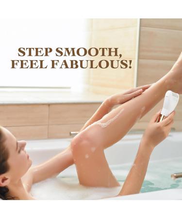 BarberBoss Electric Foot File Hard Skin Remover Professional Pedicure Set for Feet Foot Files for Hard Skin Premium Callus Remover for Feet Feet Hard Skin Remover Electric Waterproof QR-5082 Gold/White - Buy Online on GoSupps.com