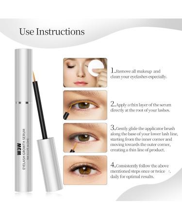 Lash Serum for Enhanced Growth | Eyelash Enhancer & Booster | Gentle Formula for Longer Fuller Lashes - 3ml - Buy Online on GoSupps.com