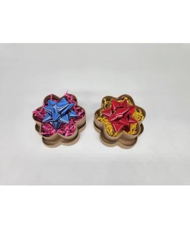 Set of 4 Small Flower Shaped Paper Mache Boxes with Lids | Perfect for Crafting, Gifts, and Jewelry Storage - Buy Online on GoSupps.com