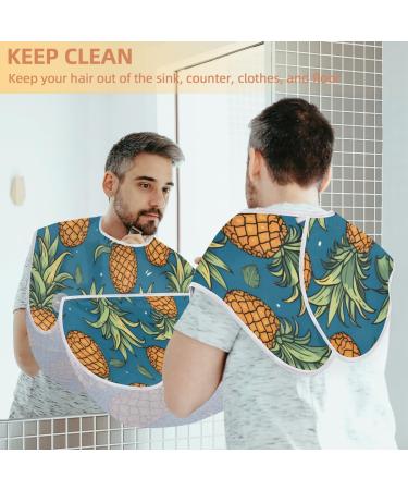 Summer Pineapple Beard Bib Apron - Ultimate Beard Hair Catcher for Men | Perfect Father's Day & Anniversary Gift with 2 Suction Cups - Buy Online on GoSupps.com