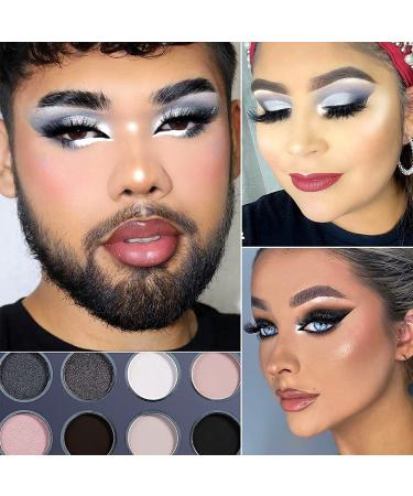 DE'LANCI Smokey Grey & Goth Black Eyeshadow Palette - Pigmented Matte & Shimmer Shades - Long-Lasting Neutral & Dark Makeup Palette - Cruelty Free - Buy Online on GoSupps.com