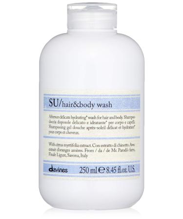 Davines SU Hair & Body Wash  Gentle Cleansing For Sun Exposed Hair And Skin  Full-Bodied Multi-Benefit Shower Foam  Moisturize And Hydrate 8.45 Fl Oz - Buy Online on GoSupps.com
