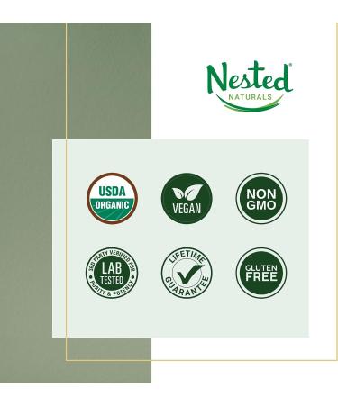 Nested Naturals Pure Lions Mane Mushroom Extract Powder - USDA Organic Brain Support Supplement for Focus, Memory, and Mood - Vegan & Gluten Free (30 Servings) - Buy Online on GoSupps.com