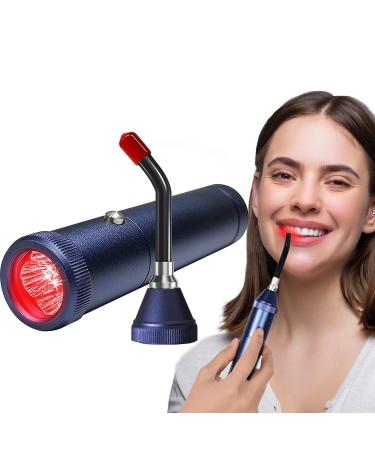 Topcupro Red Light Therapy Device Cold Sore Canker Sore Treatment for Lips Healing Pain Relief Infrared Light Therapy for Oral Lip Nose Ear Knee Neck Joint and Muscle BOD (Blue)