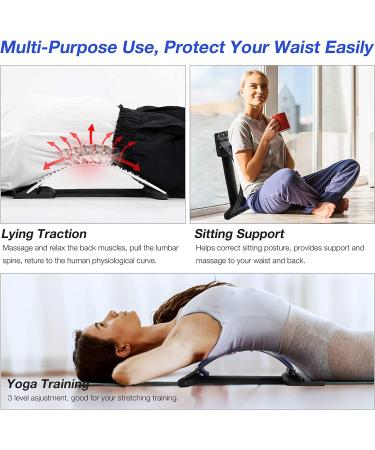 Moocoo Multi-Level Back Stretcher for Lower Back Pain Relief - Lumbar Support Spine Board for Herniated Disc, Sciatica, Scoliosis - Upper and Lower Back Muscle Pain Relief - Buy Online on GoSupps.com