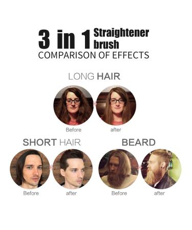 Ceenwes 3 in 1 Beard Straightener & FREE Beard Oil - Perfect Men's Gift for Hair Styling | Portable Hair Straightener Brush - Ideal Christmas Gift for Him & Her - Buy Online on GoSupps.com