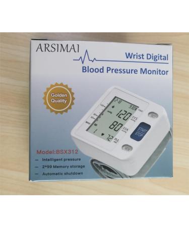 Automatic Wrist Blood Pressure Meter - Adjustable Cuff Irregular Heartbeat Detector 99 Memory Large LCD - Includes 2 AAA Batteries & Storage Bag | International Shipping - Buy Online on GoSupps.com