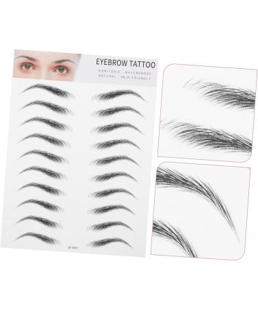 Angoily 6 pcs Transfer Tool Type Artificial Women Imitation Eyebrow Men Black Hair-like for Stickers ze001x3pcs Blackx3pcs - Buy Online on GoSupps.com