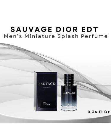Dior Sauvage Splash Mini Eau de Toilette Spray for Men 0.34 Ounce /10 ml Warm & Spicy 0.34 Fl Oz (Pack of 1) - Buy Online on GoSupps.com