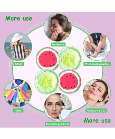 CONBELLA Gel Eye Cooling Pack - Reusable Hot Cold Pads for Eye Relaxation (2 Watermelons + 2 Cucumbers) - Buy Online on GoSupps.com
