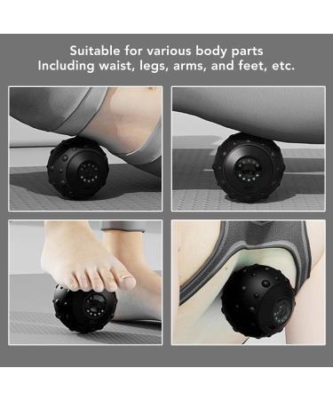 Vibrating Massage Ball - 5-Speed Deep Tissue Massager for Muscle Relief & Circulatory Stimulation (Black) - Buy Online on GoSupps.com