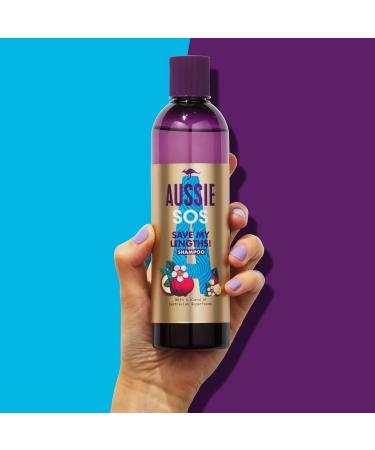 Aussie SOS Save My Lengths Vegan Shampoo - 290ml Hair Repair Treatment for Long & Damaged Hair with Australian Superfoods - Buy Online on GoSupps.com
