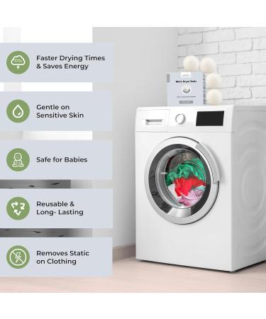 Wool Dryer Balls by LUXURY ESSENTIALS | 4-Pack Premium Natural Fabric Softener | Sustainable Laundry Care for Enhanced Softness - Buy Online on GoSupps.com