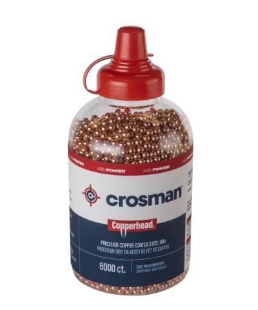 Crosman Copperhead 4.5mm Copper Coated BBs In EZ-Pour Bottle For BB Air Pistols And BB Air Guns 6000 Count