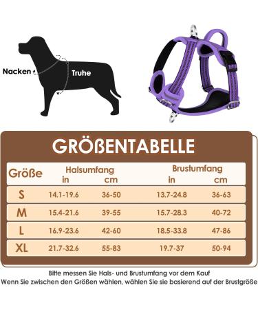 Buy Eyin Adjustable Dog Harness for Medium Dogs - Breathable Reflective Padded with Handle Perfect for Daily Training (Purple M) - Buy Online on GoSupps.com