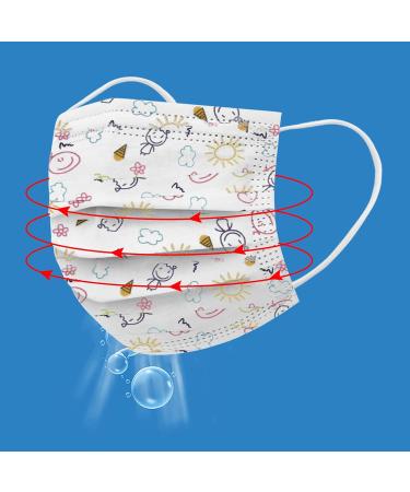 50PC Children Disposable Meltblown Layer Protective Face_Mask Halloween Printed 3Ply Earloop Protective Breathable Face Cover G-50pcs Kids - Buy Online on GoSupps.com