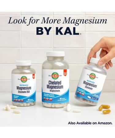 KAL Magnesium 400 mg Broad Spectrum Supplement - Chelated Magnesium Citrate Malate Lysinate Tartrate Lactate Orotate Complex for Better Absorption - Vegetarian 60 Tablets 30 Servings - Buy Online on GoSupps.com