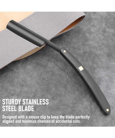 Premium Stainless Steel Shaver Razor for Men | Professional Straight Edge Barber Razor & Shaving Strop | Home & Salon Grooming (NO.189 - Buy Online on GoSupps.com