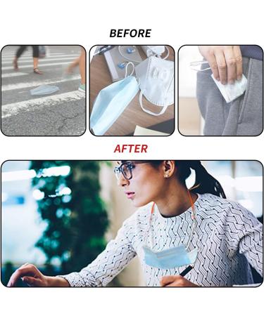 12-Piece Elastic Mask Chain - Adjustable Mouth Protection Holder for Kids & Adults (Black) | International Shipping Available - Buy Online on GoSupps.com