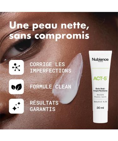  Nubiance NUBIANCE - ACT-5 2x30ml - Anti-acne face cream - Sebum regulation - For all skin types - Non-drying - Anti-blemish  - Buy Online on GoSupps.com