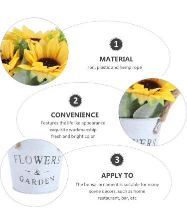 Yardenfun 1pc Simulated Sunflower Artificial Plants Metal Vases for Flowers Realistic Bonsai Adornment Display - Buy Online on GoSupps.com