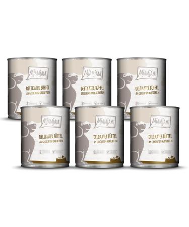 MjAMjAM - Premium wet dog food - delicate buffalo with baked potatoes 6 pack (6 x 800g) grain free with extra meat