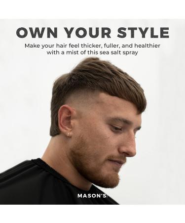 Ocean-inspired Mason's Pomade Sea Salt Spray - Volumizing Matte Finish Hair Product for Men, 8 oz - Buy Online on GoSupps.com