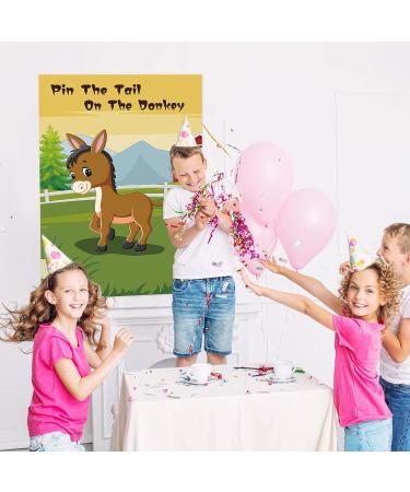 Waenerec Pin The Tail on The Donkey Game with 48 Tails Stickers - Kids Birthday & Carnival Party Decorations - Buy Online on GoSupps.com