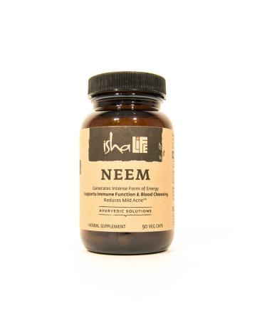 Isha Organic Neem Supplement  Natural Ayurvedic Herbal Cleanser and Purifier: Boosts Immunity - 90 Vegetarian Capsules, 950 mg Each