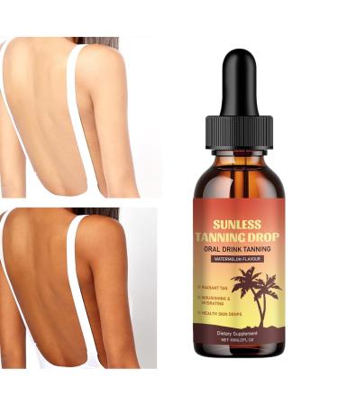 Liquid Self-Tanning Drops Long-Lasting Face Self Tanning Lotion | Moisturizing Liquid 60ml Face Complexion Uniformizer for Skin Types