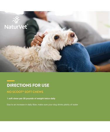 NaturVet No Scoot for Dogs with Pumpkin - Supports Anal Gland & Bowel Health - 120 Soft Chews - Buy Online on GoSupps.com
