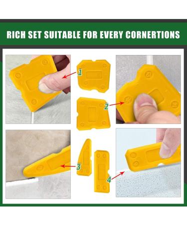 YZYDF 5 in 1 Caulking Tool Set Sealant Finishing Tool with Squeegees for Kitchen Bathroom Window Sink Tile Joints - Buy Online on GoSupps.com