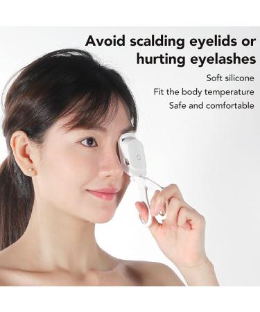 Heated Eyelash Curler Curved Clamp Electric Heated Eyelash Curler Silicone Long Lasting Type C Charging for Daily Use for Thick Lashes (BROLEO7k8wv4os0r-11) - Buy Online on GoSupps.com
