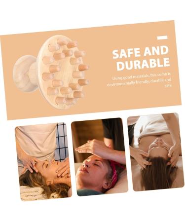 Minkissy Wooden Massage Comb - Scalp Massager & Scrubber Tool for Adults & Children | Smooth Home Massage Device - Buy Online on GoSupps.com