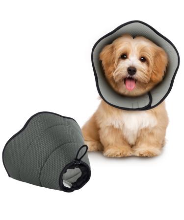 Bonthe Halskrause Dog breathable pet Elisabethan soft protective collar dog after op Adjustable Elizabethan Collar for Large Dogs to Stop Licking Wound Lightweight S Gray - Buy Online on GoSupps.com