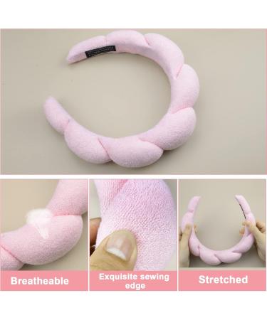 Spa Headband for Women Puffy Makeup Headband Cloud Headband Cute Skincare Headband for Face Washing Makeup Removal Shower and Facial Mask(Pink) - Buy Online on GoSupps.com