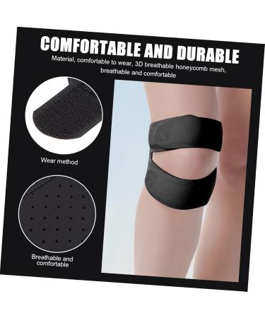 Patella Knee Brace - Portable Band for Knee Support Fitness & Cycling | Adjustable Black Knee Strap - 42x9x1CM - Buy Online on GoSupps.com