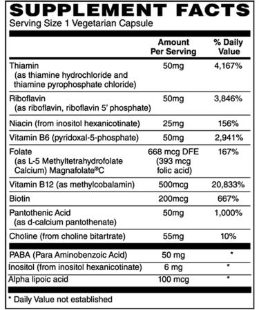 Holly Hill Health Foods Coenzymated B-Complex 60 Vegetarian Capsules - Buy Online on GoSupps.com