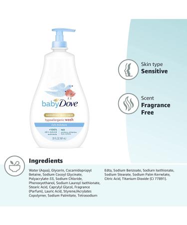 Baby Dove Sensitive Skin Care Baby Wash - Rich Moisture, Tear-Free & Hypoallergenic (20 oz) - Buy Online on GoSupps.com