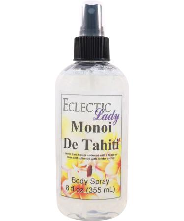 Monoi de Tahiti Body Spray 8 ounces Body Mist for Women with Clean Light & Gentle Fragrance Long Lasting Perfume with Comforting Scent for Men & Women Cologne with Soft Subtle Aroma For Daily 8 Fluid Ounces