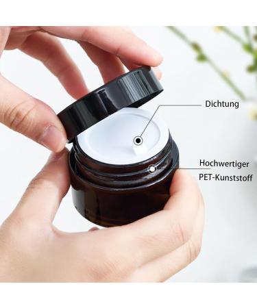 LECUNE 3-Piece 30ml Amber Plastic Ointment Cream Stick Set - Refillable Containers with Lid & Liner for Lotion Creams & Cosmetics (Includes 2 Spatulas) - Buy Online on GoSupps.com