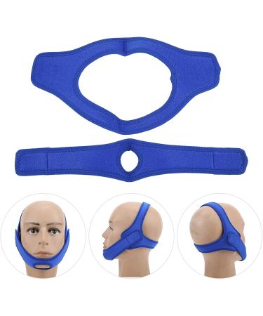 Adjustable Anti Snoring Chin Strap - Breathable Device for Men & Women - Blue - Buy Online on GoSupps.com