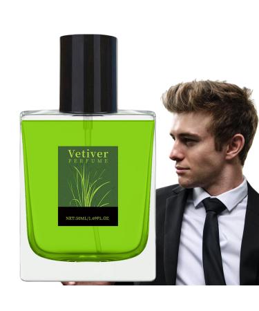 Vetiver Eau de Parfum for Men Earthy Woody Vetiver Cologne with Citrus & Bergamot (50ml Vetiver 1pcs)