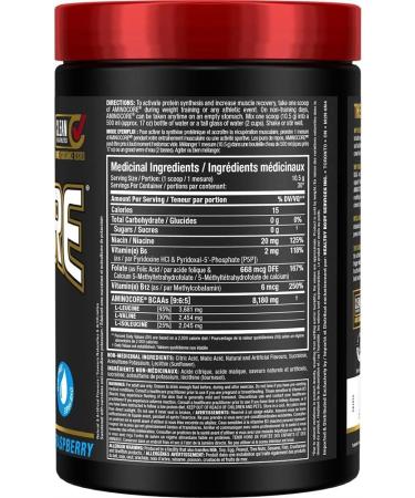 ALLMAX Nutrition - Aminocore BCAA - 8g BCAAs - 100% Pure Branch Chained Amino Acids - Gluten Free - Blue Raspberry -315 Gram Blue Raspberry 315 g (Pack of 1) 8g Bcaas - Buy Online on GoSupps.com