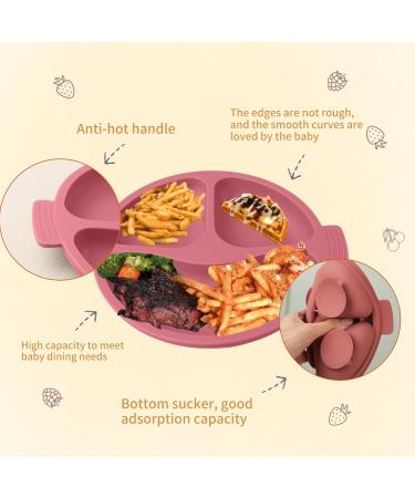 6-Piece Baby Dishes Set | Silicone Children s Tableware with Suction Cup | BPA-Free Light Pink Bowls Plates Bibs & Cups - Buy Online on GoSupps.com