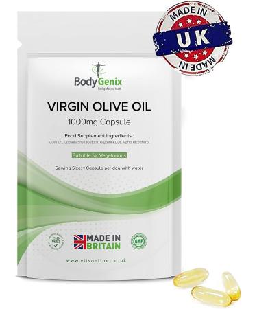 Bodygenix UK Made 1000mg Virgin Olive Oil Capsules - Omega-3-6 for Heart Health (30 Capsules) - Buy Online on GoSupps.com