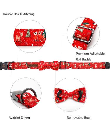 Buy Lionheart Glory Christmas Dog Hall Band - Adjustable Soft Loop Collars for Small Dogs | Red Dog Loop Collar for Boys & Girls - Buy Online on GoSupps.com