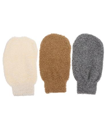 FOMIYES 3pcs Bath Towel Soap Bag Body Scrub Mitt Bath Mitt Loofah Glove Dead Skin Glove Exfoliating Bath Mitten Foaming Bath Gloves Back Scrubber Towel Exfoliating Washcloths Scrub Towel